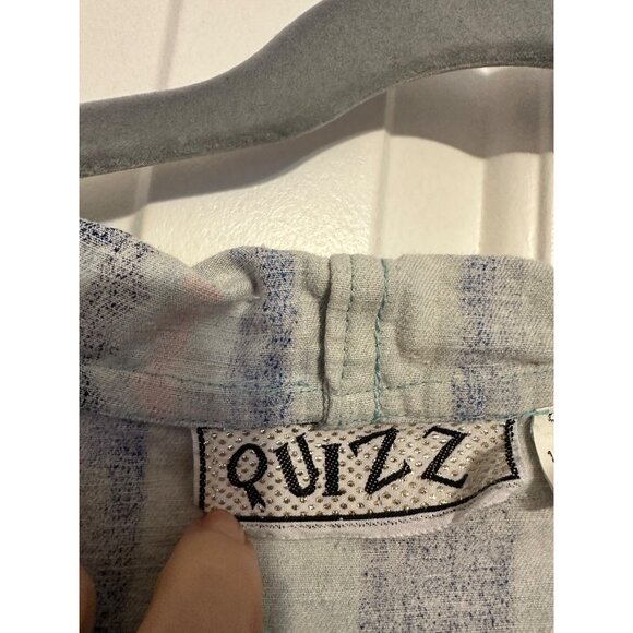 Vintage Quizz Hooded Aztec Pullover Shirt Large 1980s 100% Cotton Unisex Drawstr - Picture 6 of 8